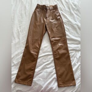 Abercrombie & Fitch 90s Straight Leather Pant